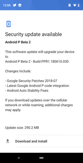 essential android p beta 2