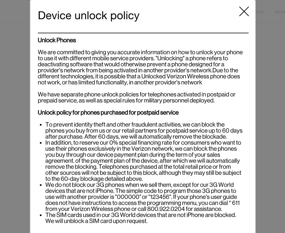 Verizon’s New Device Unlock Policy Will Lock Phones for 60 Days or Life