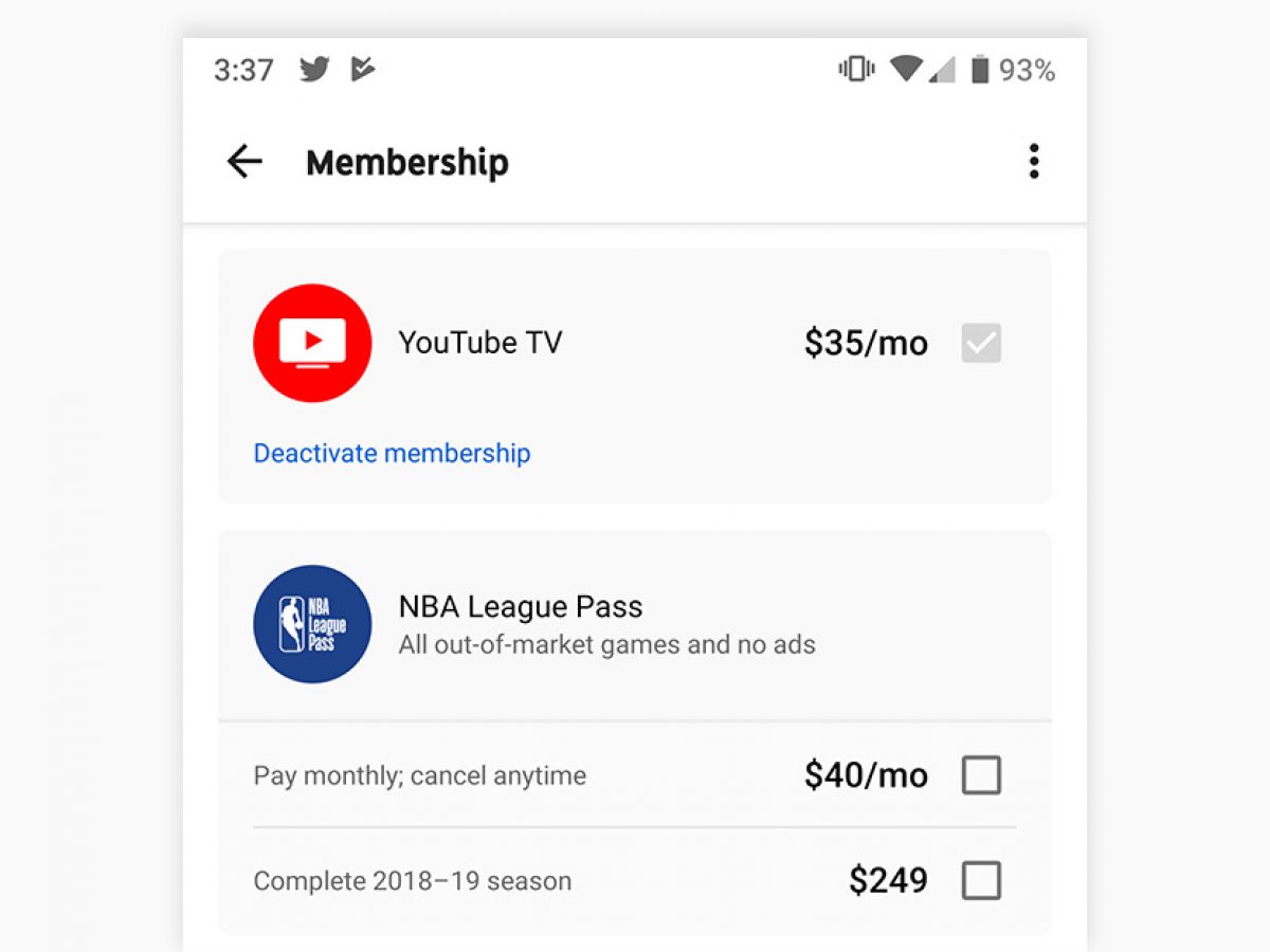 youtube nba league pass