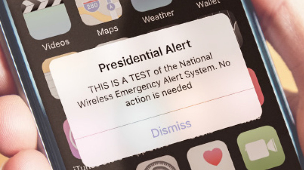 Presidential Alert Text Test