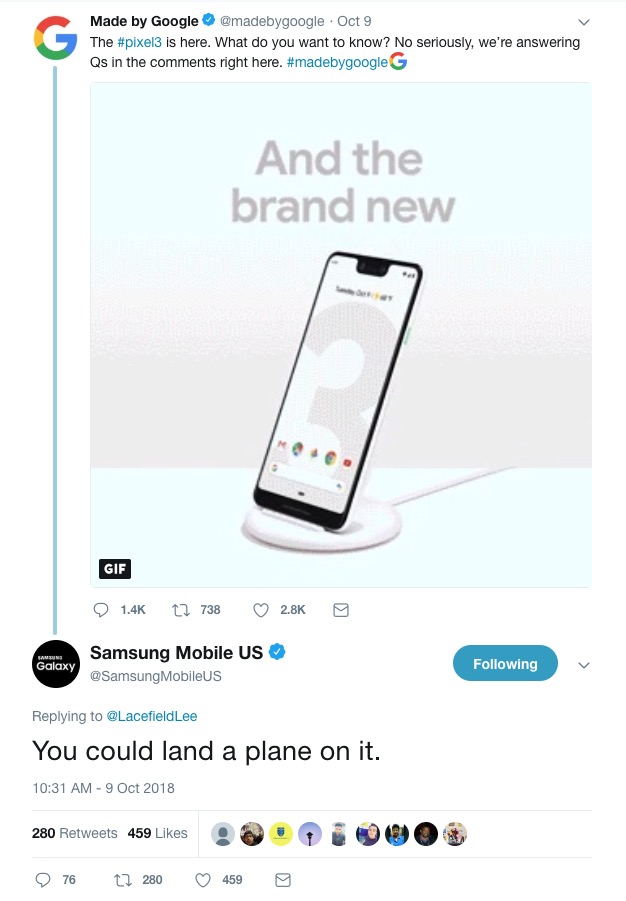 Samsung Pixel 3 XL Joke