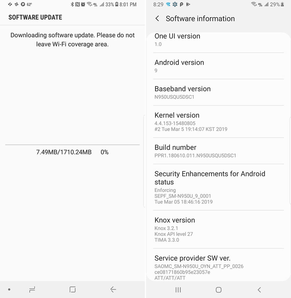 ATT Note 8 One UI