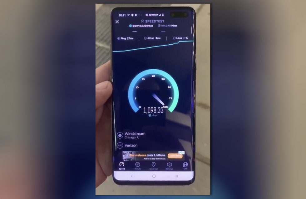 Galaxy S10 5G Gigabit Speed