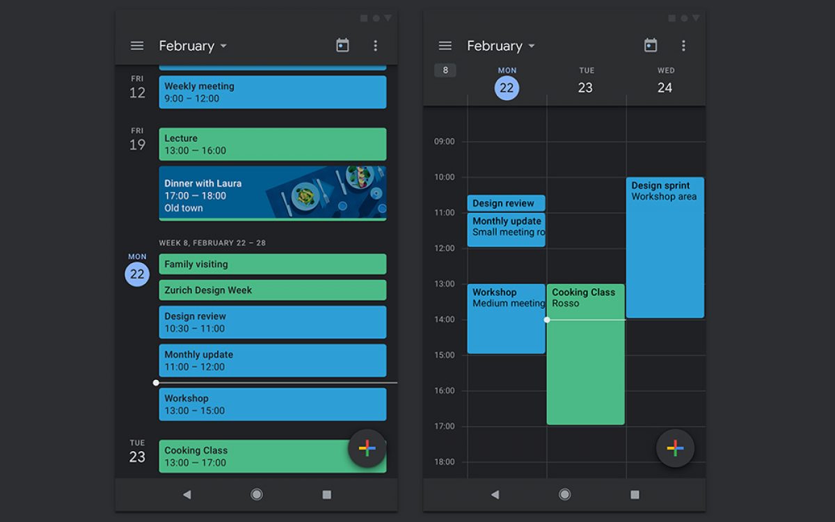 Google Calendar and Keep Get Dark Modes
