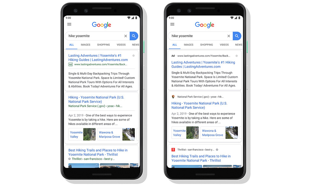Google Search on Mobile Gets Sneakier Ads, Website Branding