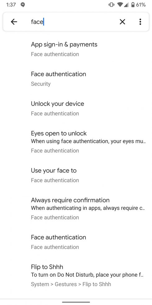 Android Q Face Authentication