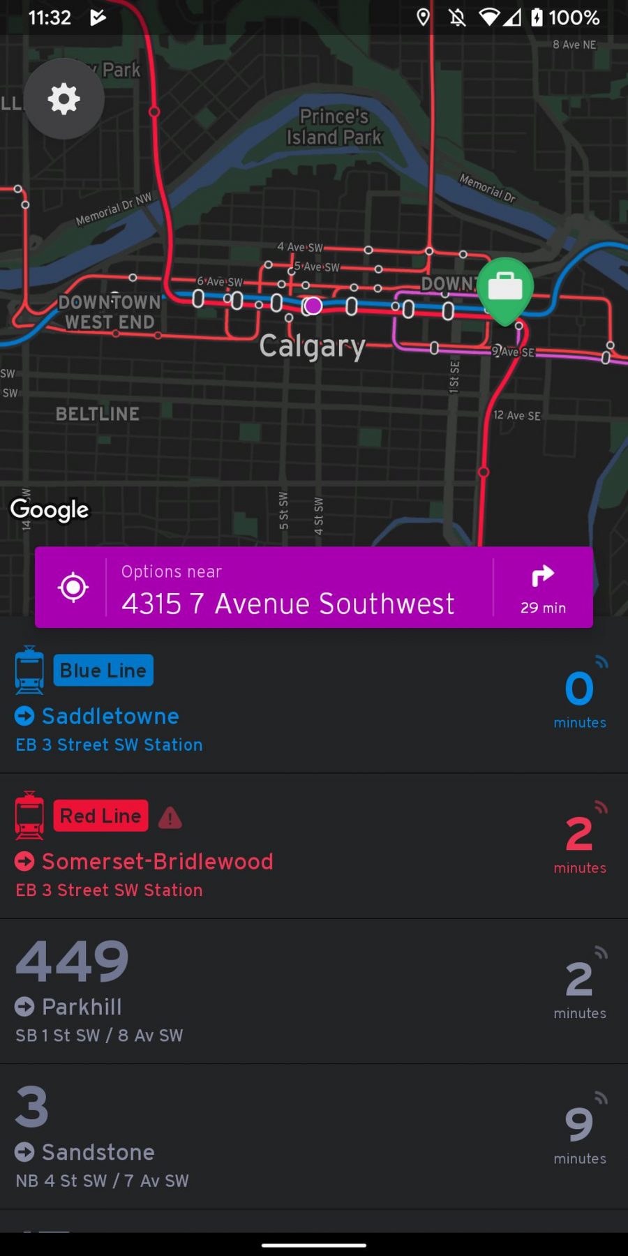 Transit App Gets Dark Mode for Android 10 Users