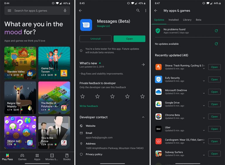 Google Play Dark Theme is, Like, For Real Here
