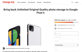 Pixel 4 Fans Fire Up Online Petition for Google to Bring Back Unlimited Original Quality Backups