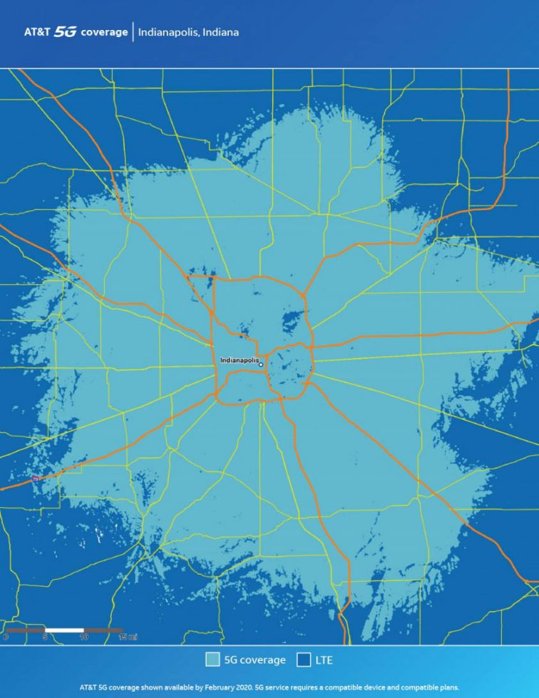 ATT Indianapolis 5G Map