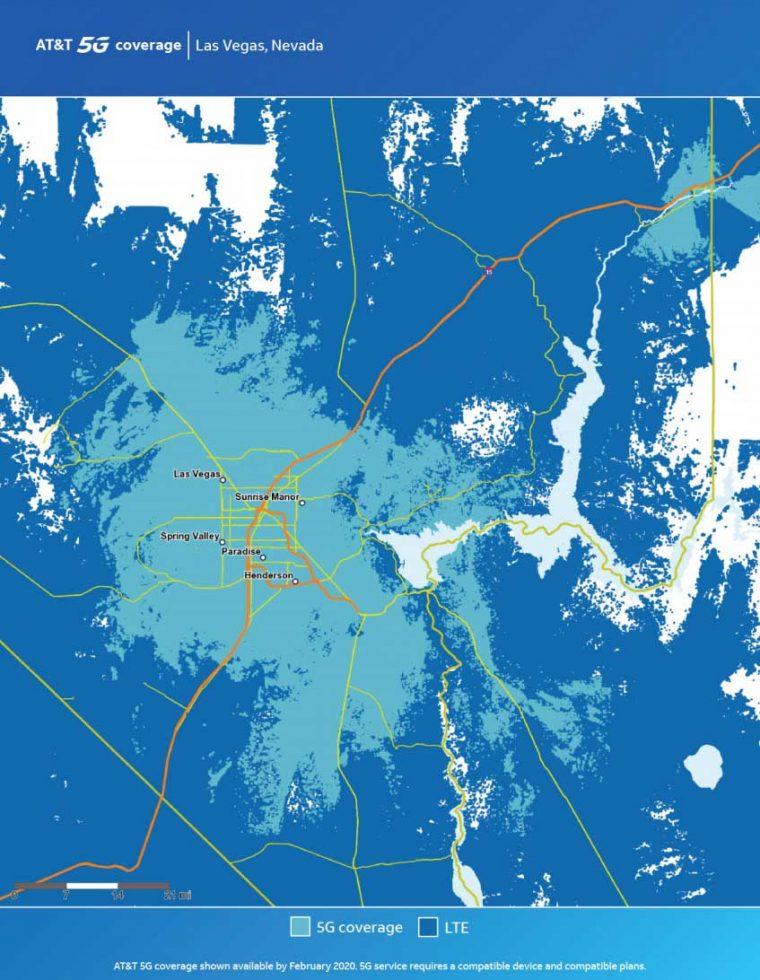 ATT Las Vegas 5G Map