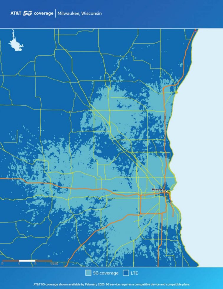 ATT Milwaukee 5G Map