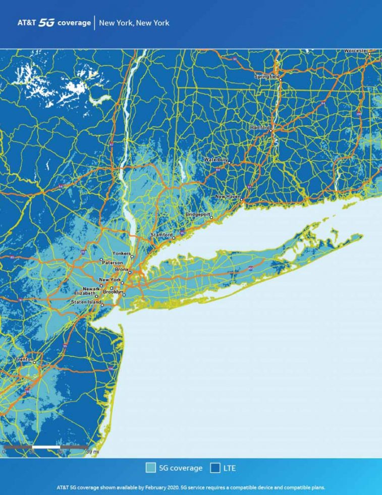 ATT New York 5G Map