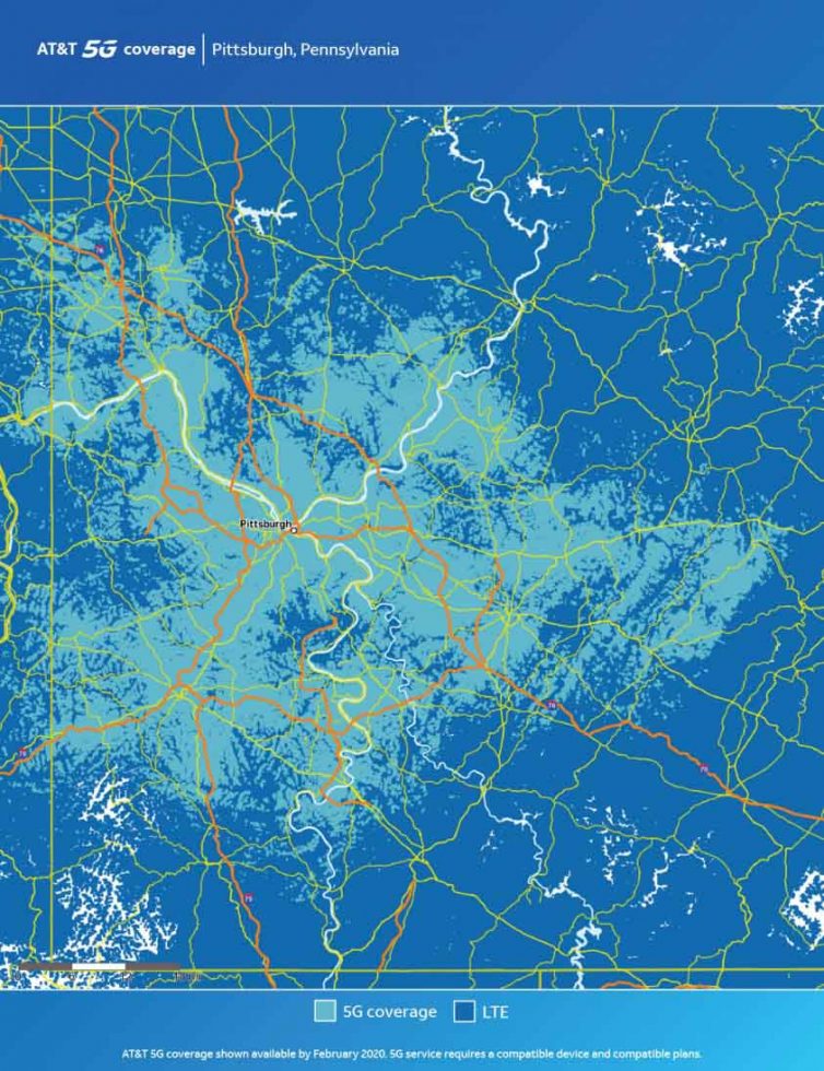 ATT Pittsburg 5G Map