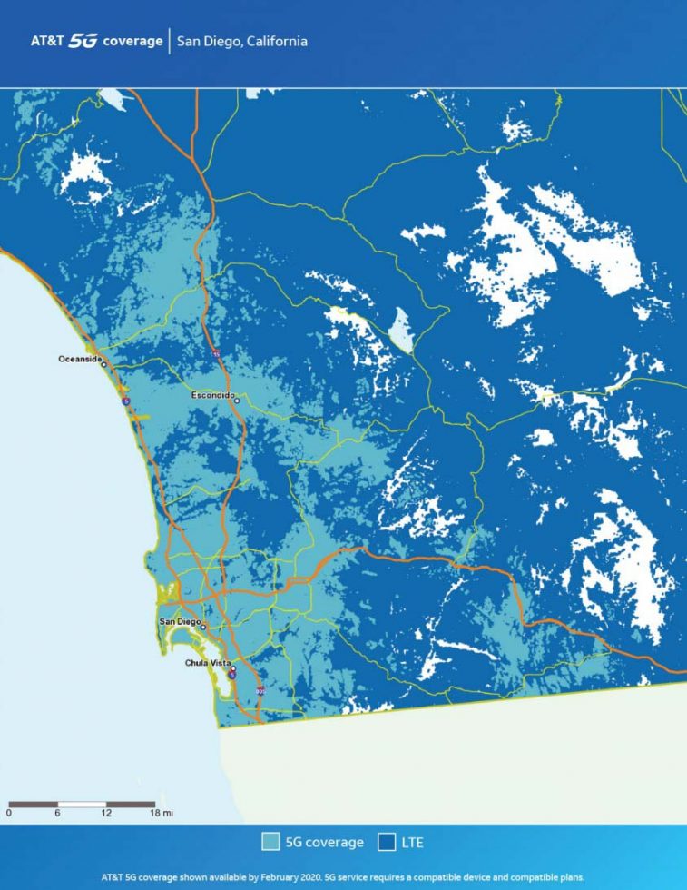 ATT San Diego 5G Map