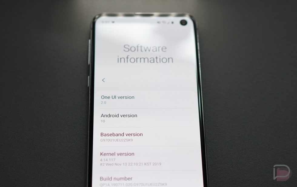 Galaxy S10 Android 10 Beta