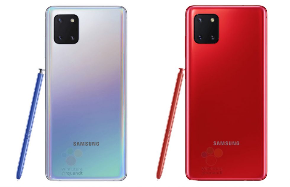 Galaxy Note 10 Lite Renders Have Arrived