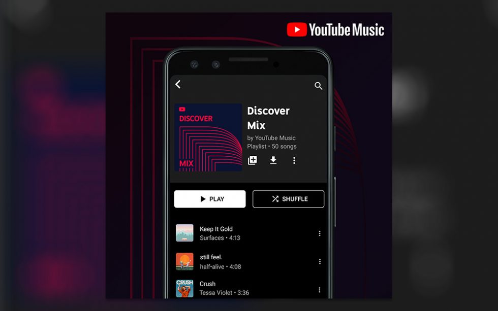 YouTube Music Discover Mix
