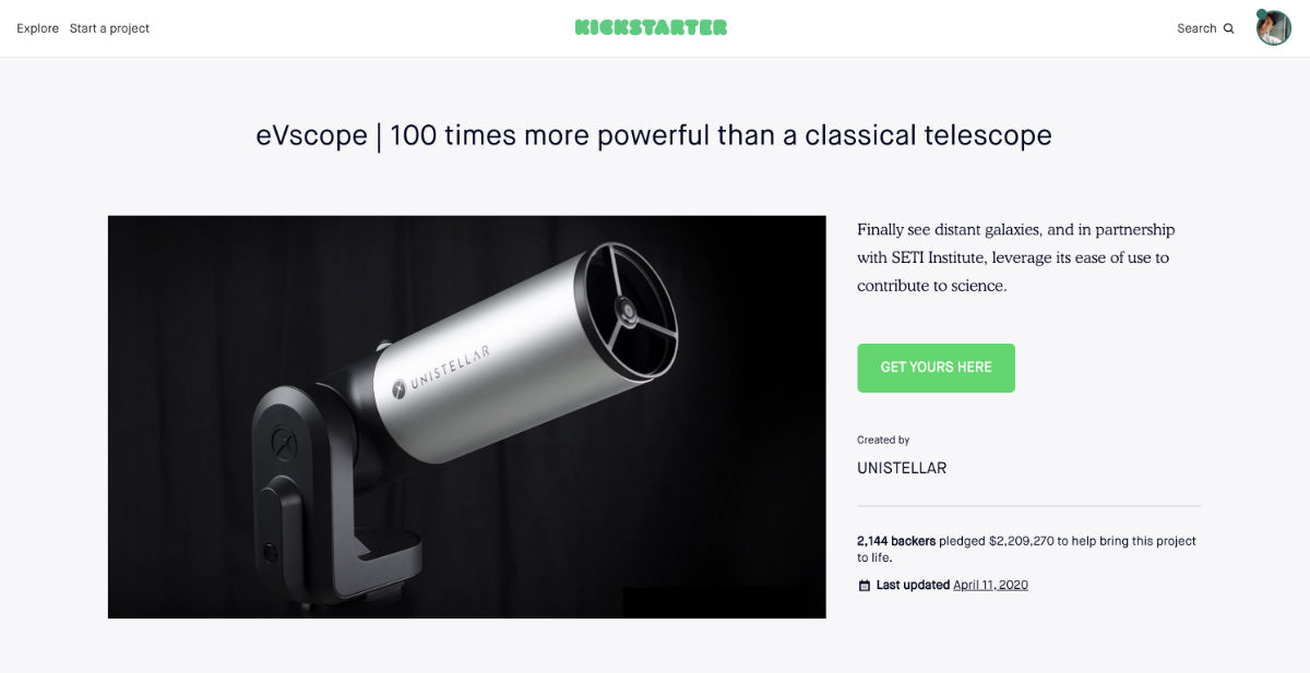 unistellar telescope for sale