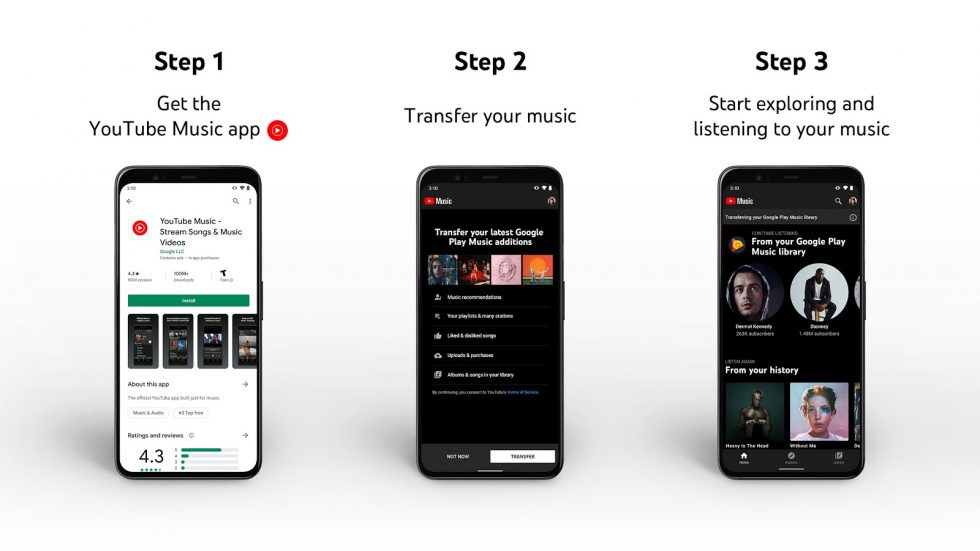 Transfer Google Play Music to YouTube Music