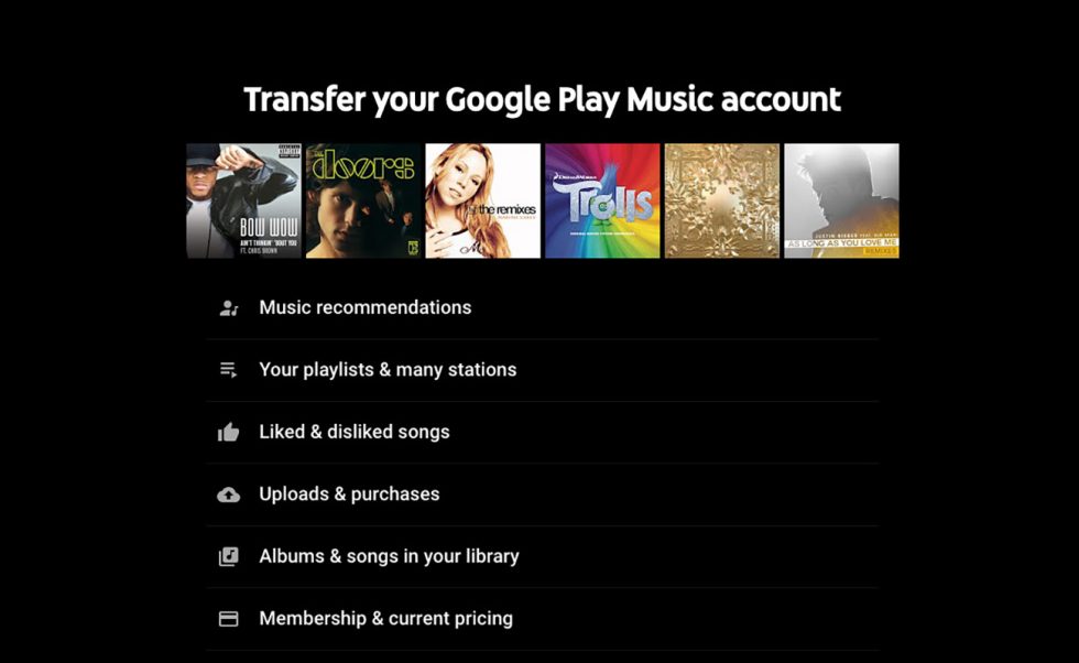 Transfer Google Music Account