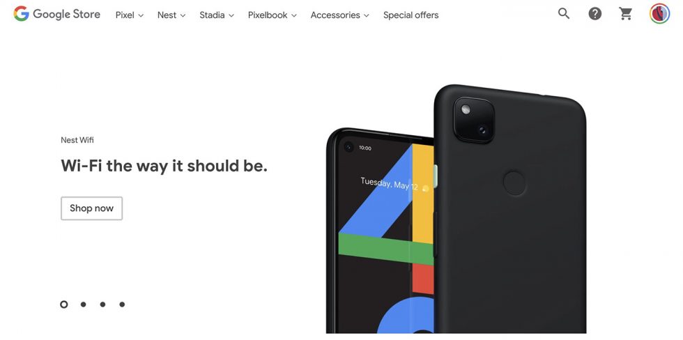 Pixel 4a, Google Store