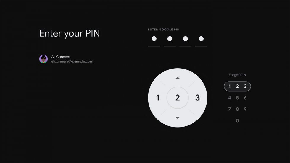 Android TV PIN Code