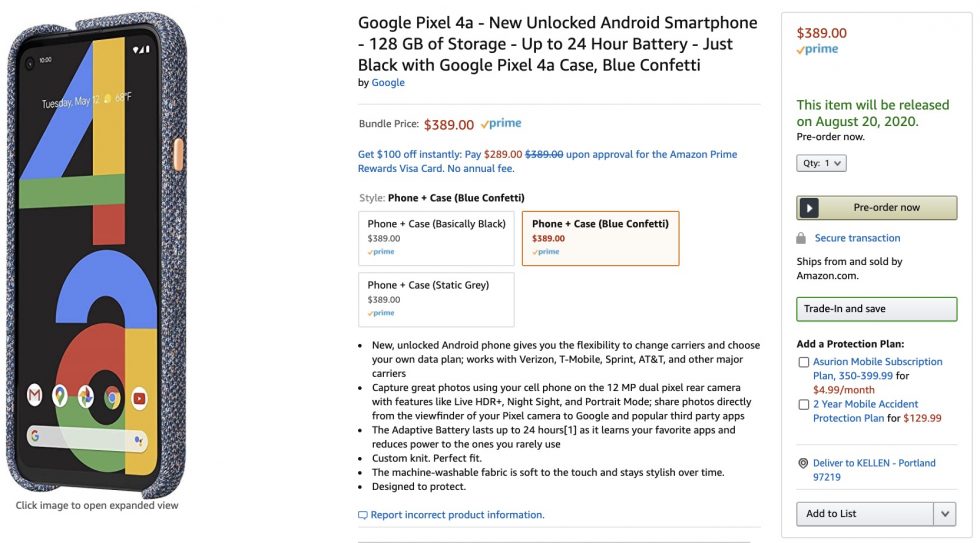 Pixel 4a Preorder