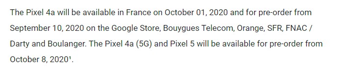 Pixel 5 Release Date