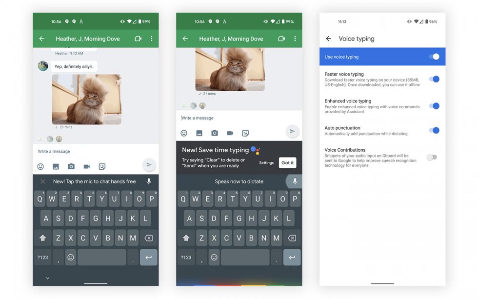 Gboard Enhanced Voice Typing