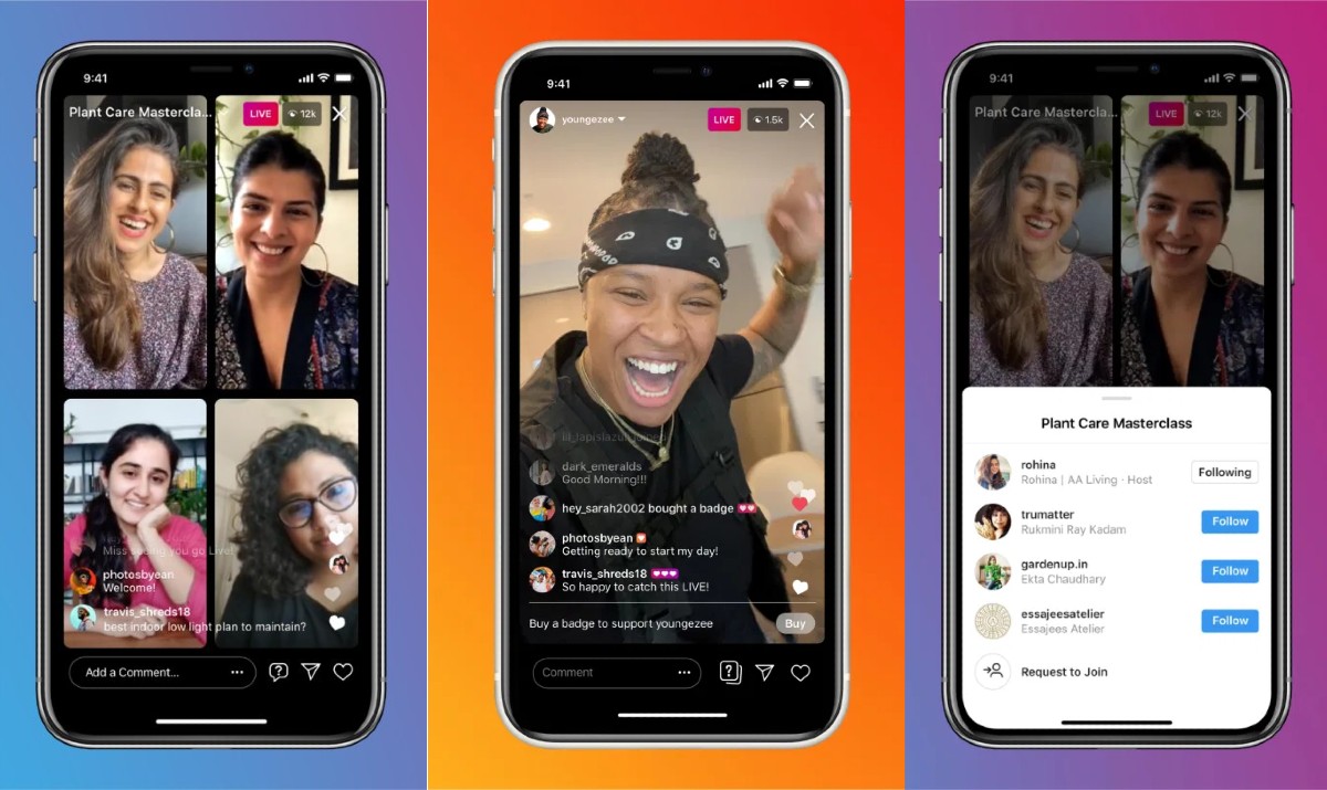 Instagram Live Now Supports Up to 4 People Simultaneously