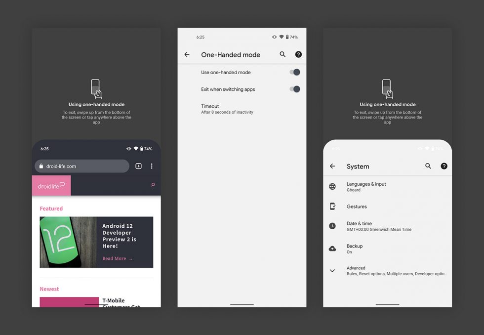 One-Handed Mode Android 12