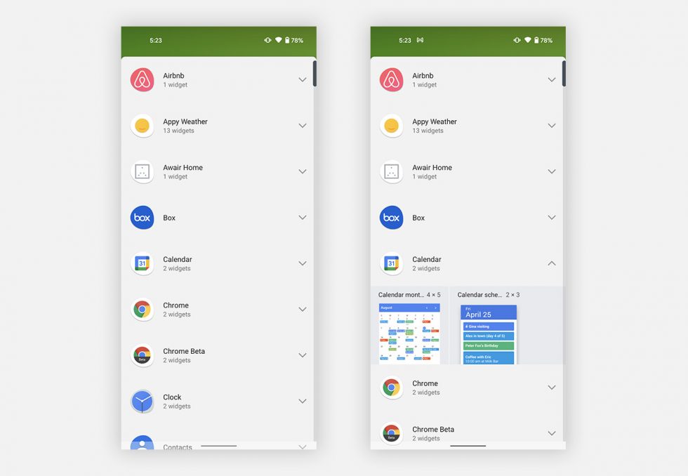 Widget Picker Android 12