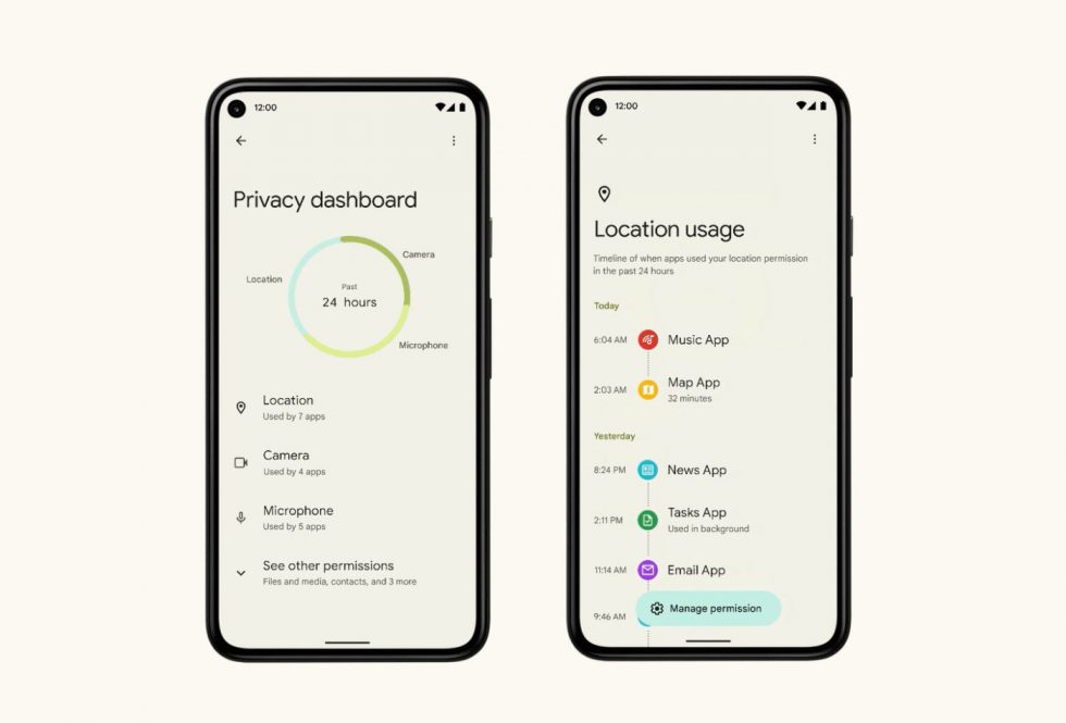 Android 12 Privacy Dashboard