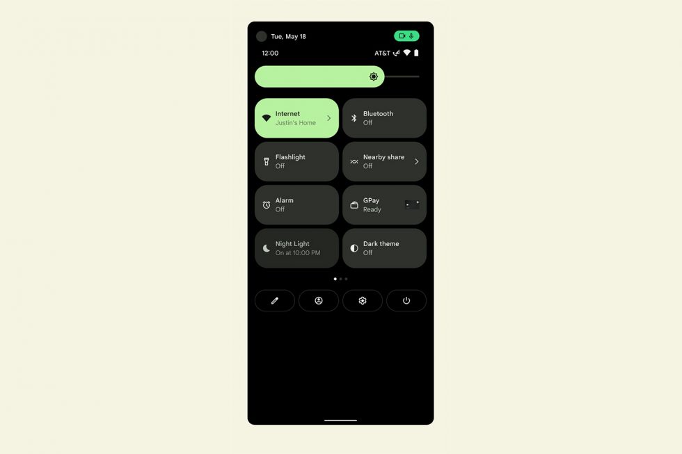 Android 12 Quick Settings Tiles