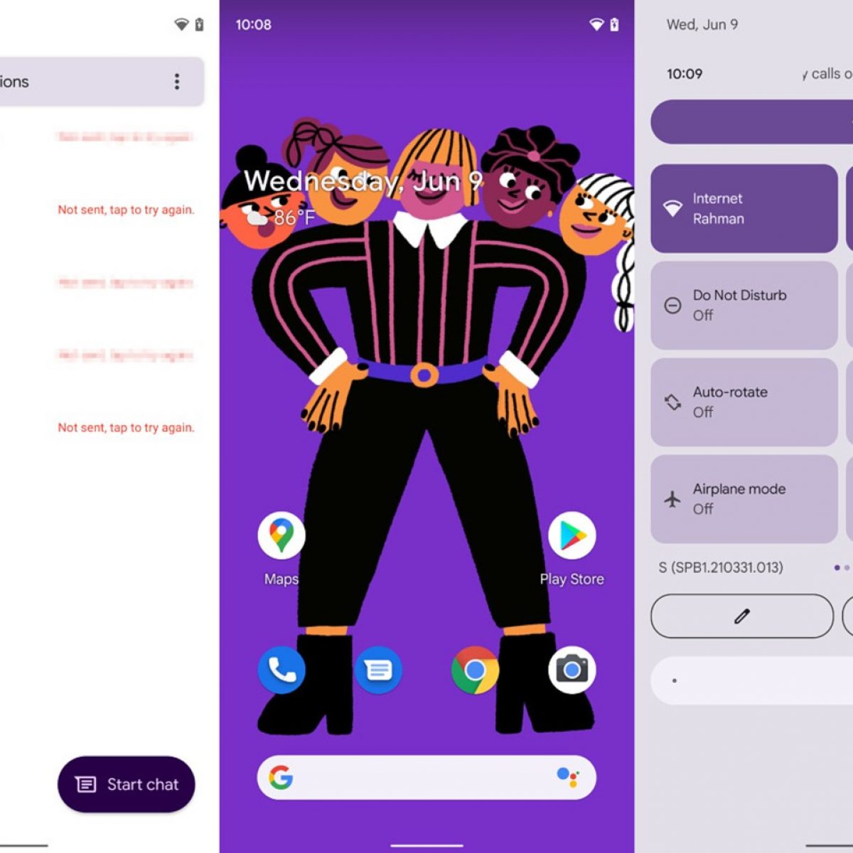 App purple what messages? has 