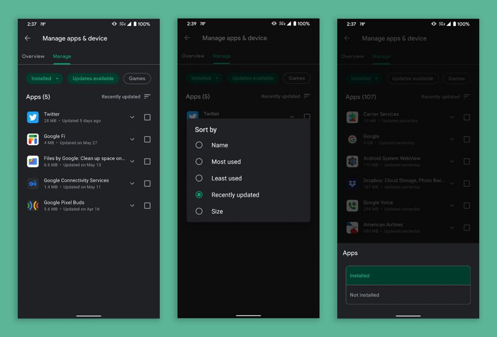 Extraño google play