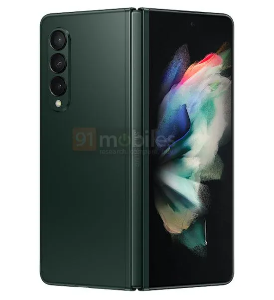 Galaxy Z Fold 3 in Green is the Play Galaxy Z Fold 3 in Green is the Play
