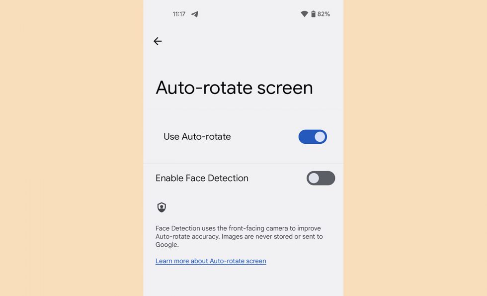 Auto Rotate Face Detection