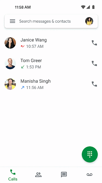 Google Voice Missed Call