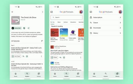 Material You UI Elements Hit Google Messages, Podcasts