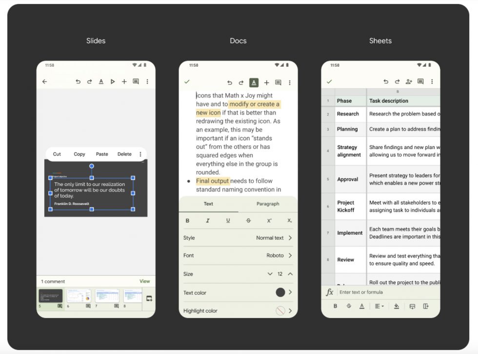 Material do Google Slides Docs Você