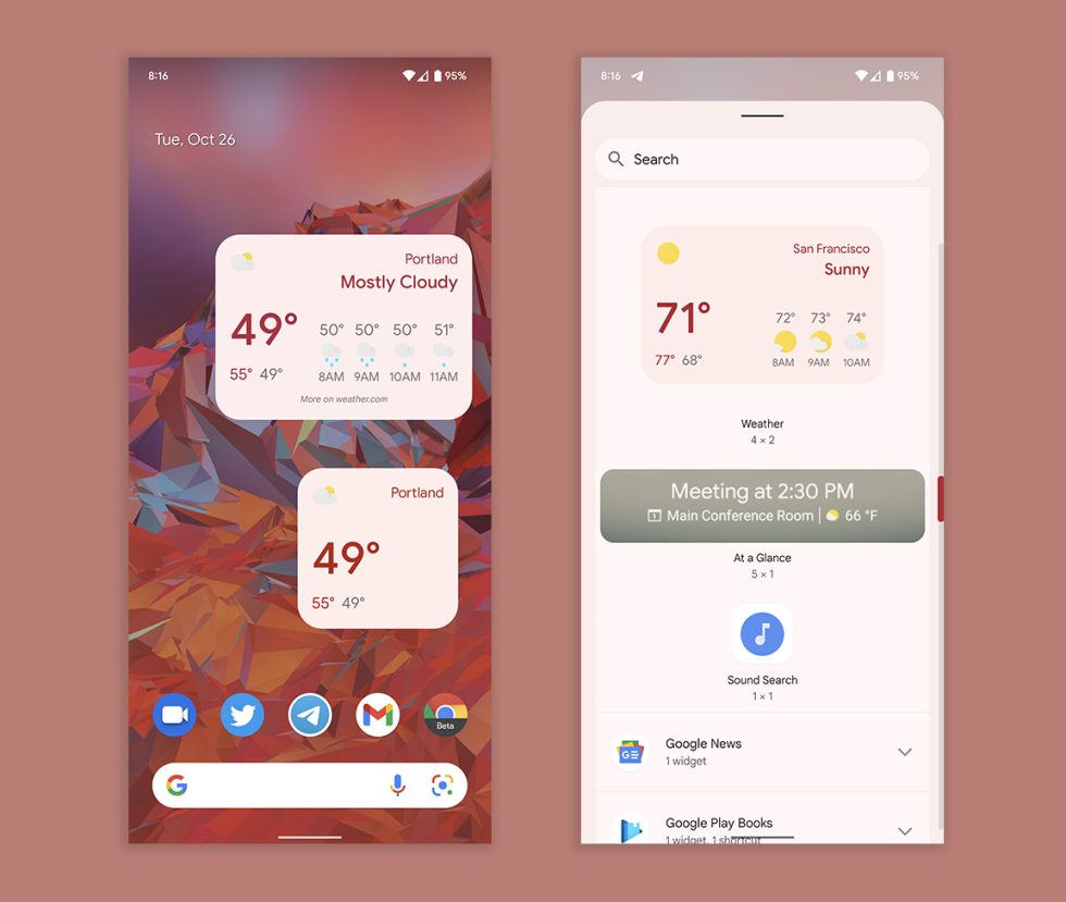 Android 12 Google Weather Widgets