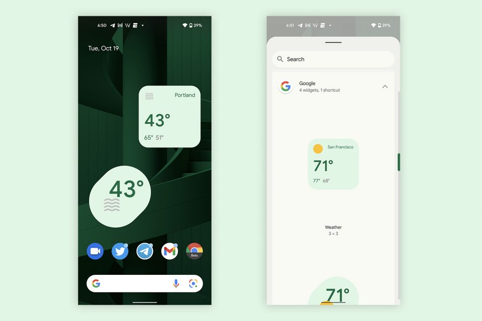 Android 12 Weather Widgets