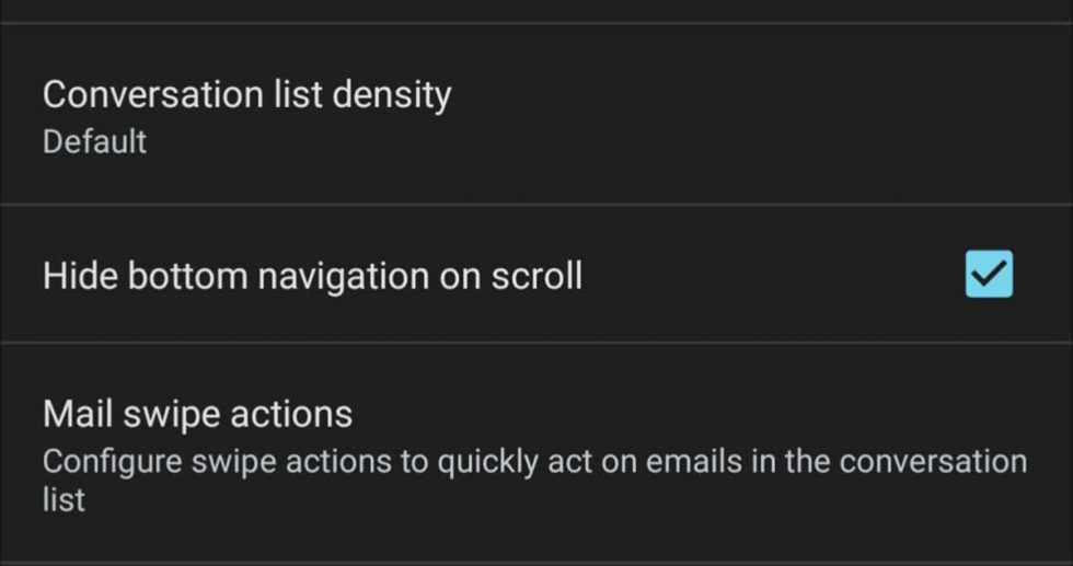Gmail Android 12 Masquer le défilement