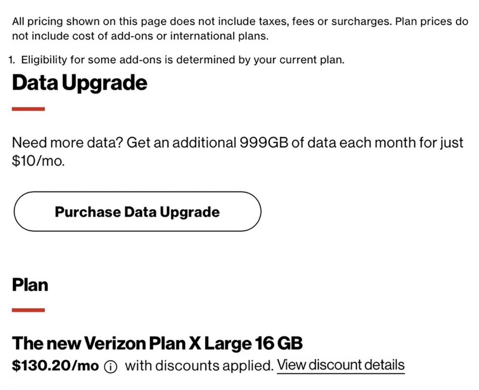 Verizon 999GB data