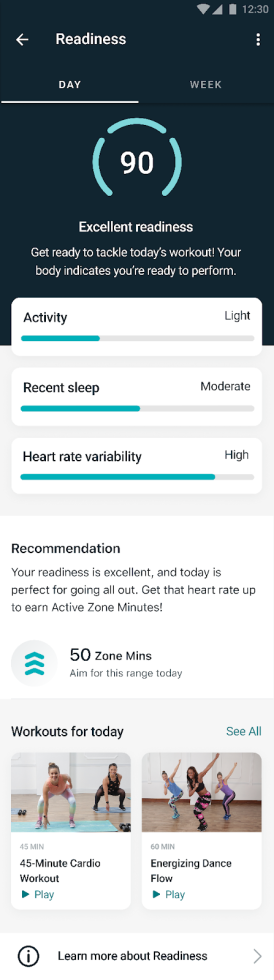 Fitbit Daily Readiness Score