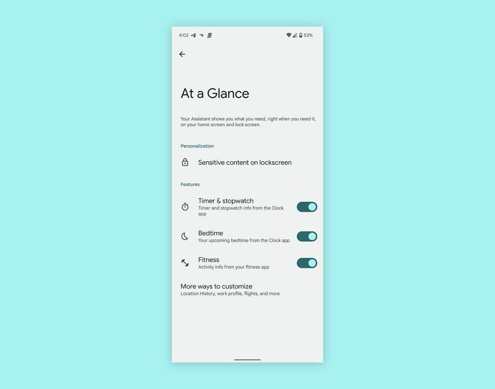 Google Pixel en un coup d'œil