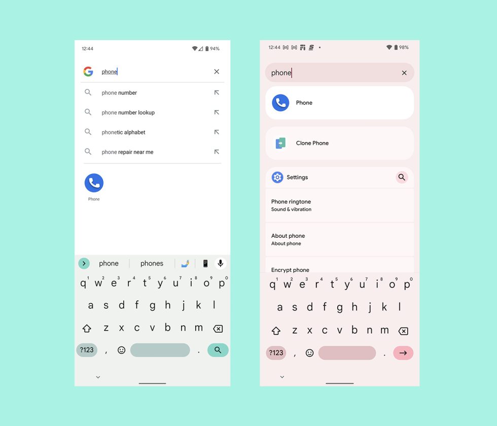 Android 13 Search