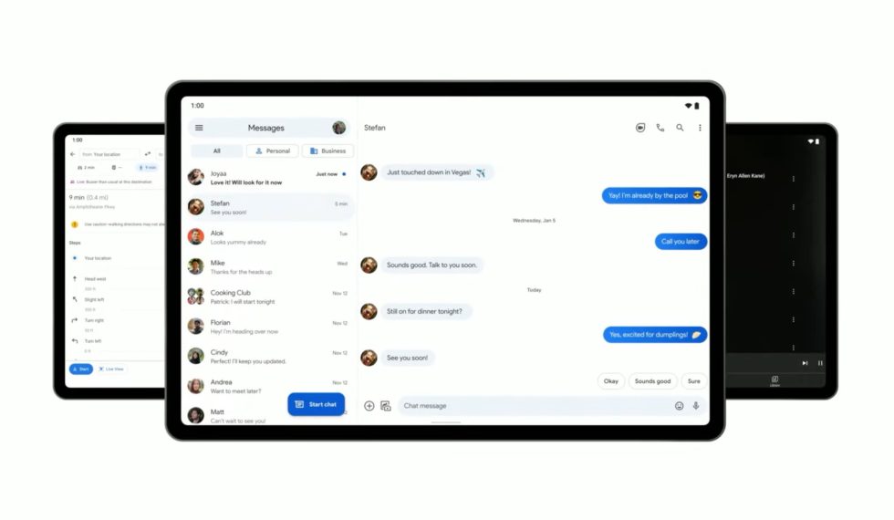 Tablet Google Messages